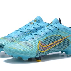 Nike Vapor 14 Elite FG Low Light Blue Yellow Black Soccer Cleats