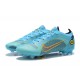 Nike Vapor 14 Elite FG Low Light Blue Yellow Black Soccer Cleats