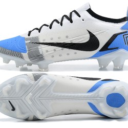 Nike Vapor 14 Elite FG Low White Blue Black Soccer Cleats