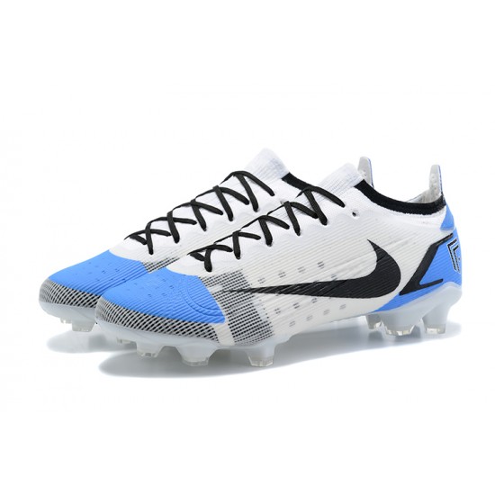 Nike Vapor 14 Elite FG Low White Blue Black Soccer Cleats