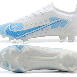 Nike Vapor 14 Elite FG Low White Blue Soccer Cleats