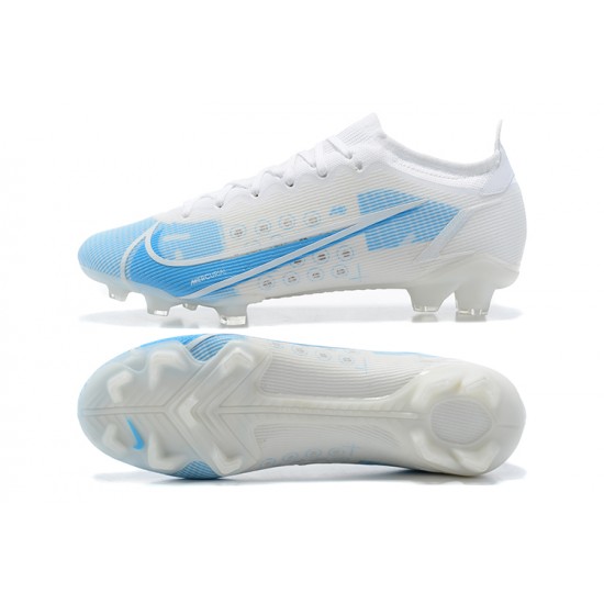 Nike Vapor 14 Elite FG Low White Blue Soccer Cleats