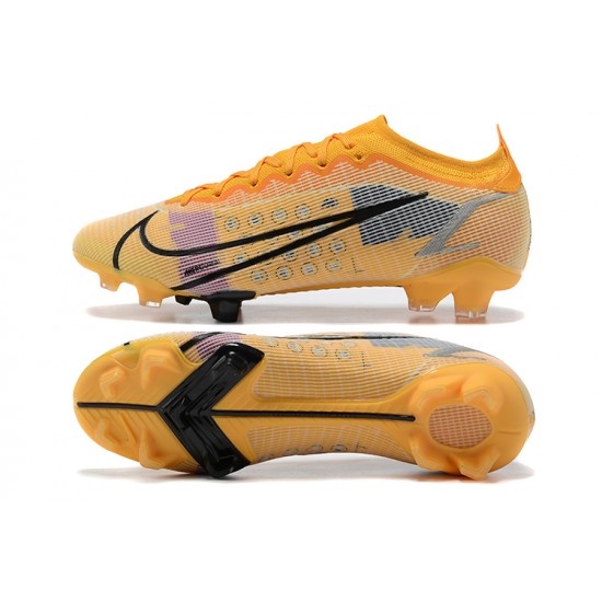 Nike Vapor 14 Elite FG Low Yellow Black Soccer Cleats