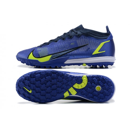 To Have A Strong Footing In A Market Nike Vapor 14 Elite TF Blue Yellow Soccer Cleats Online Shop