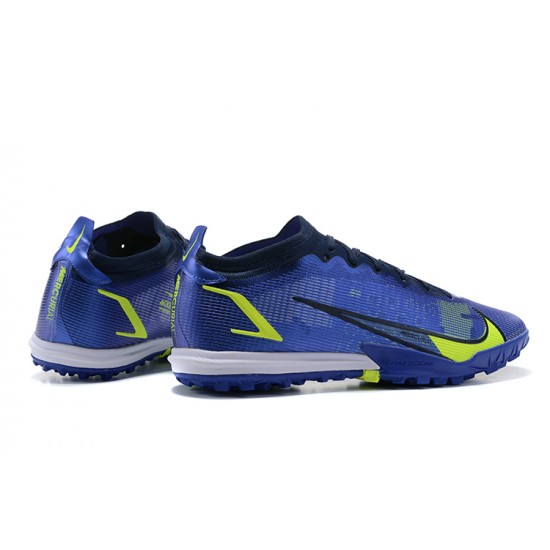 To Have A Strong Footing In A Market Nike Vapor 14 Elite TF Blue Yellow Soccer Cleats Online Shop