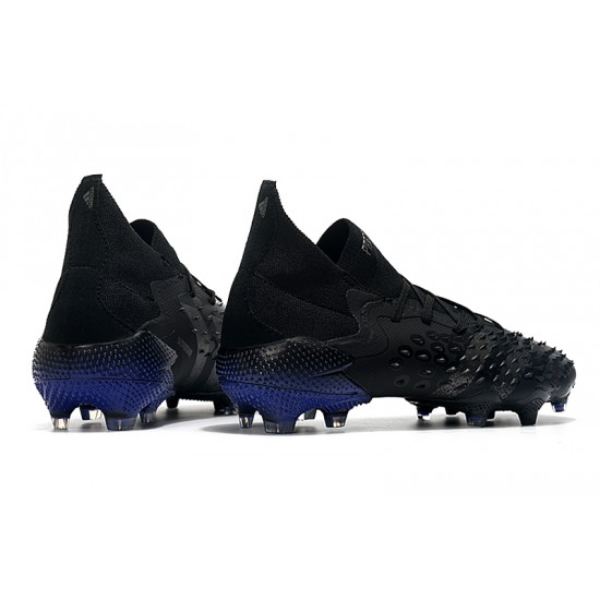 Adidas Predator Freak.1 FG Black And Blue Soccer Cleats