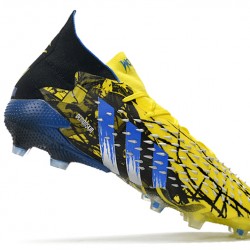 Adidas Predator Freak.1 FG Black And Blue Yellow Soccer Cleats