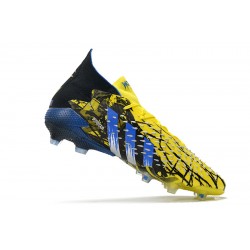 Adidas Predator Freak.1 FG Black And Blue Yellow Soccer Cleats