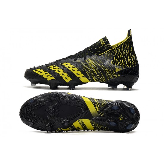 Adidas Predator Freak.1 FG Black And Yellow Soccer Cleats