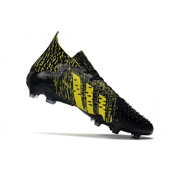 Adidas Predator Freak.1 FG Black And Yellow Soccer Cleats