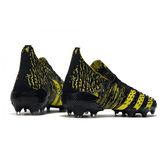 Adidas Predator Freak.1 FG Black And Yellow Soccer Cleats