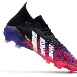 Adidas Predator Freak.1 FG Black White Purple Soccer Cleats