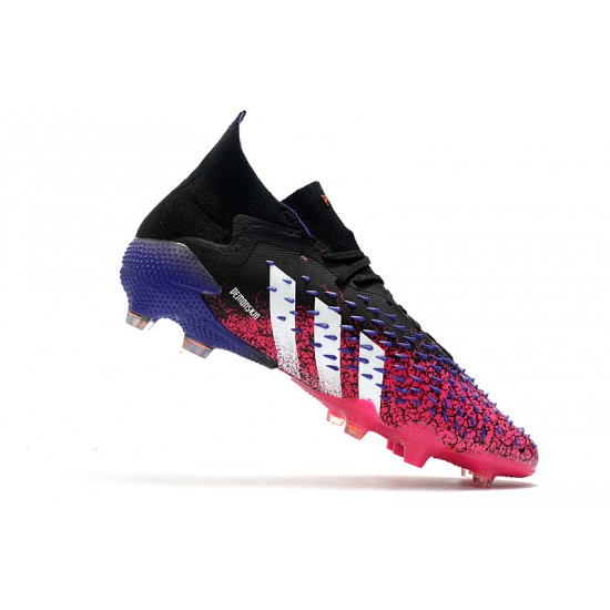 Adidas Predator Freak.1 FG Black White Purple Soccer Cleats