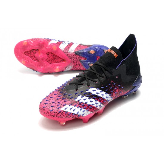 Adidas Predator Freak.1 FG Black White Purple Soccer Cleats