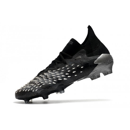 Adidas Predator Freak.1 FG Black Wite Silver Soccer Cleats