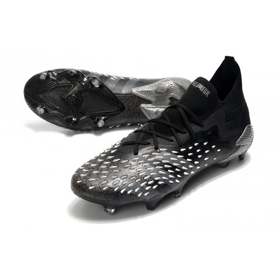 Adidas Predator Freak.1 FG Black Wite Silver Soccer Cleats