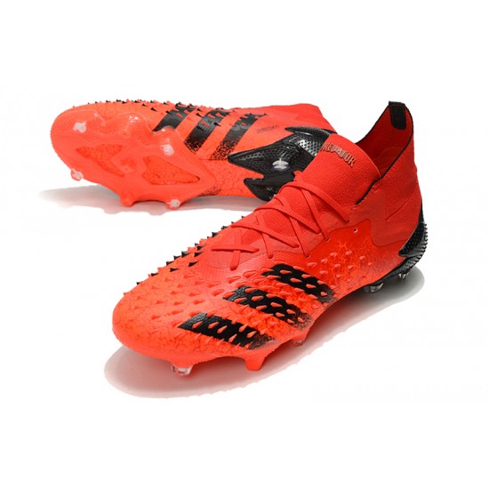 Adidas Predator Freak.1 FG Red Black Soccer Cleats