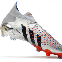 Adidas Predator Freak.1 FG Silver Red Black Soccer Cleats