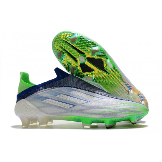 Adidas X Speedflow FG Blue Green Yellow Soccer Cleats