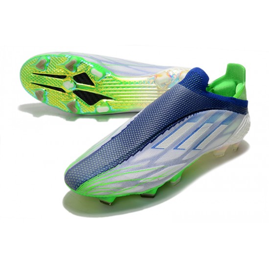 Adidas X Speedflow FG Blue Green Yellow Soccer Cleats