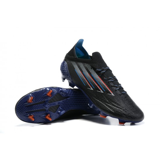 Adidas X Speedflow FG Low Black Blue Soccer Cleats