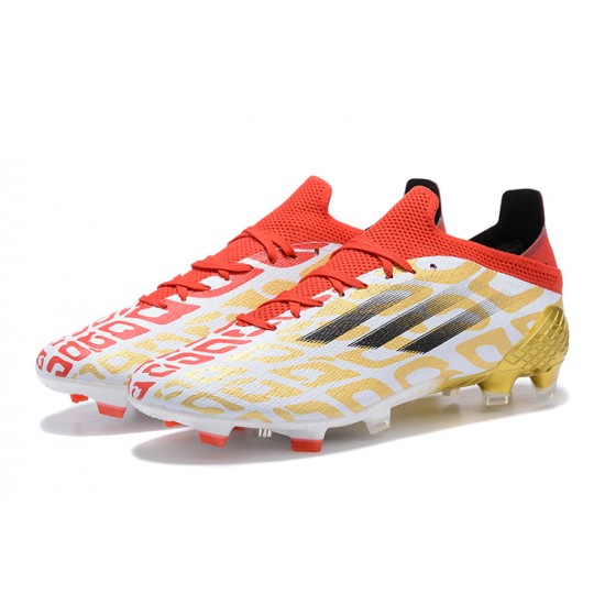 Adidas X Speedflow FG Low Gold Red Black Soccer Cleats
