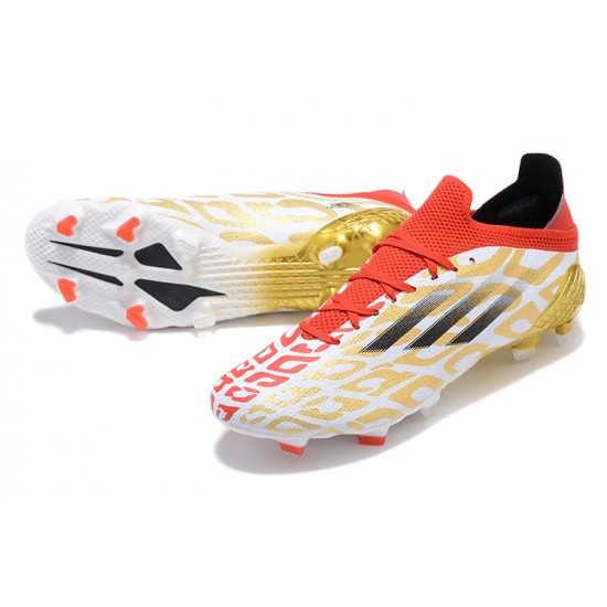 Adidas X Speedflow FG Low Gold Red Black Soccer Cleats
