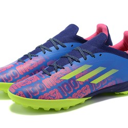 Adidas X Speedflow.1 TF Blue Purple Green Yellow Soccer Cleats