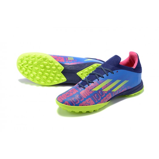 Adidas X Speedflow.1 TF Blue Purple Green Yellow Soccer Cleats