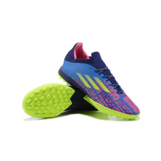 Adidas X Speedflow.1 TF Blue Purple Green Yellow Soccer Cleats