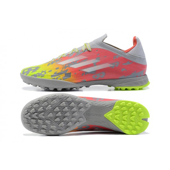 Adidas X Speedflow.1 TF Grey Yellow Green Soccer Cleats