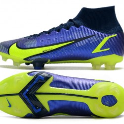 Nike Mercurial Vapor 14 Elite FG High Blue Yellow Soccer Cleats