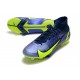 Nike Mercurial Vapor 14 Elite FG High Blue Yellow Soccer Cleats