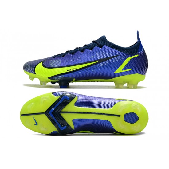 To Have A Strong Footing In A Market Nike Mercurial Vapor 14 Elite FG Low Blue Yellow Soccer Cleats Online