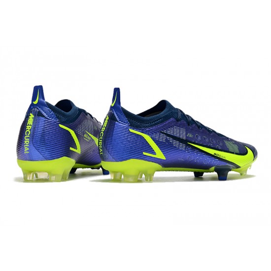 To Have A Strong Footing In A Market Nike Mercurial Vapor 14 Elite FG Low Blue Yellow Soccer Cleats Online