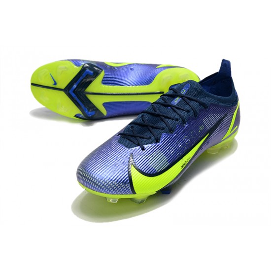 To Have A Strong Footing In A Market Nike Mercurial Vapor 14 Elite FG Low Blue Yellow Soccer Cleats Online