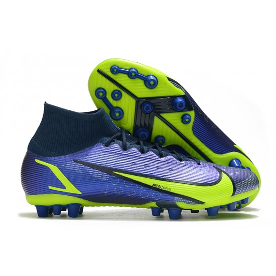 Shop Now Nike Vapor 14 Elite PRO AG High Blue Yellow Green Black Soccer Cleats On Sale