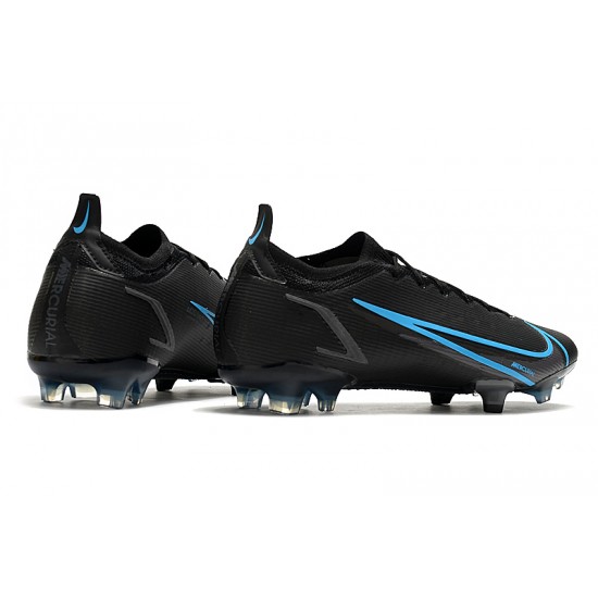 Nike Mercurial Vapor 8 Elite FG Low Black Blue Men Soccer Cleats