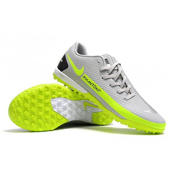 Nike Phantom GT TF Low Silver Green Soccer Cleats