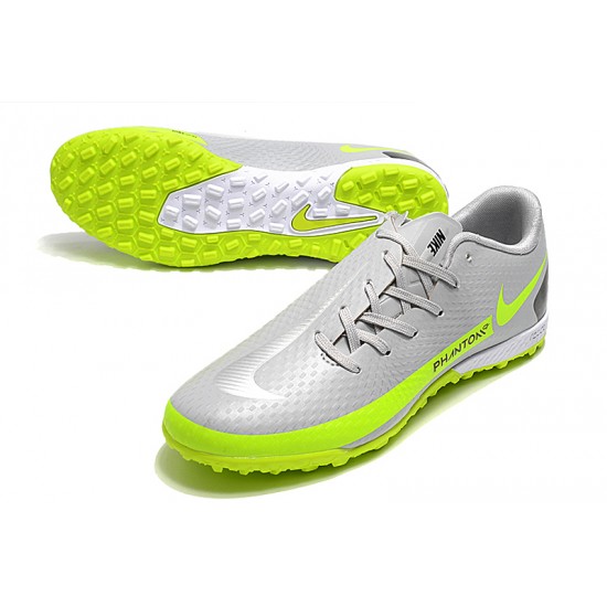 Nike Phantom GT TF Low Silver Green Soccer Cleats