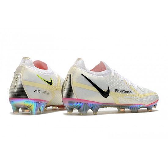 Nike Phantom GT2 Elite DF FG Low Beige White Black Soccer Cleats