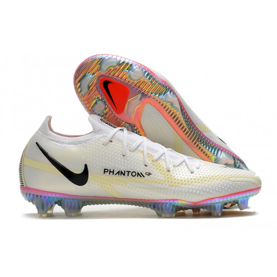 Nike Phantom GT2 Elite DF FG Low Beige White Black Soccer Cleats