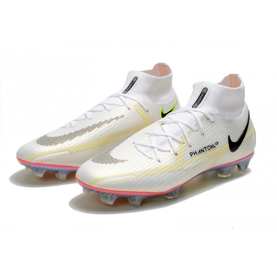 Nike Phantom GT2 Elite DF FG Mid Beige Black Soccer Cleats