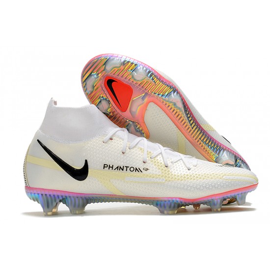 Nike Phantom GT2 Elite DF FG Mid Beige Black Soccer Cleats