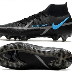 Nike Phantom GT2 Elite DF FG Mid Black Blue Soccer Cleats