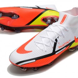 Nike Phantom GT2 Elite DF FG Mid White Orange Black Soccer Cleats