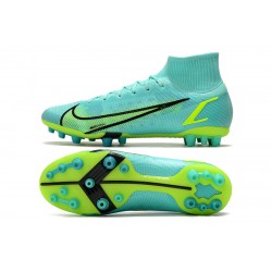 Nike Superfly 8 Elite AG Ltblue Yellow Black Soccer Cleats