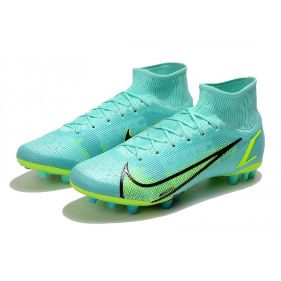 Nike Superfly 8 Elite AG Ltblue Yellow Black Soccer Cleats