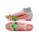 Nike Superfly 8 Elite AG Mid Pink Green Grey Soccer Cleats