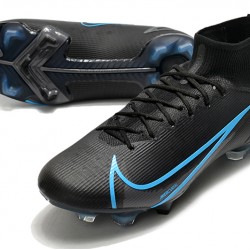 Nike Superfly 8 Elite FG Black Blue Men Soccer Cleats